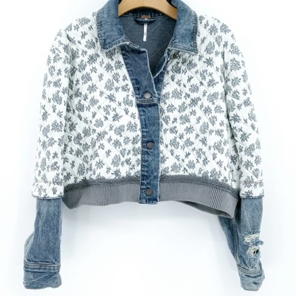 free people ditsy denim jacket - Picture 3 of 3